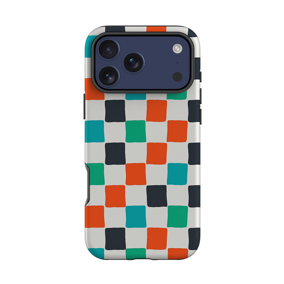 iPhone Tough Case - Multi-Color Checkerboard