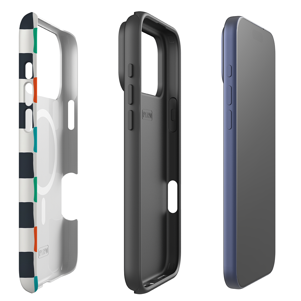 iPhone MagSafe Tough Case - Multi-Color Checkerboard