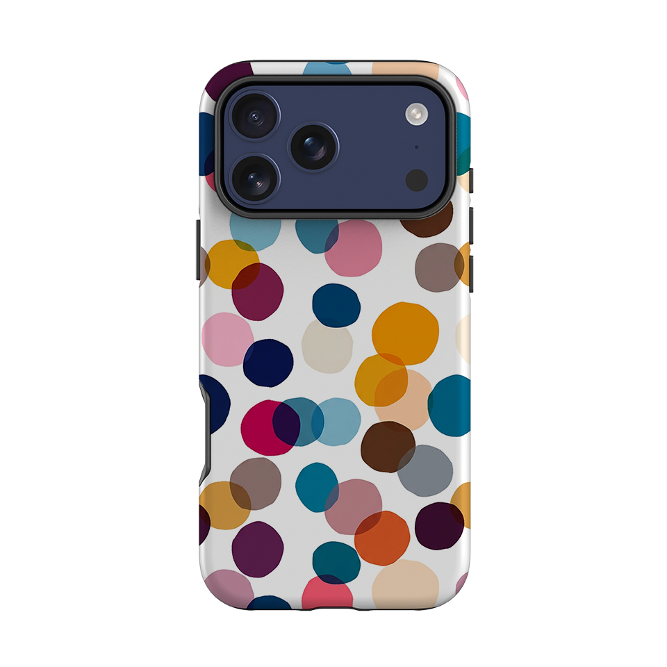 iPhone Tough Case - Multi-Color Polka Dot