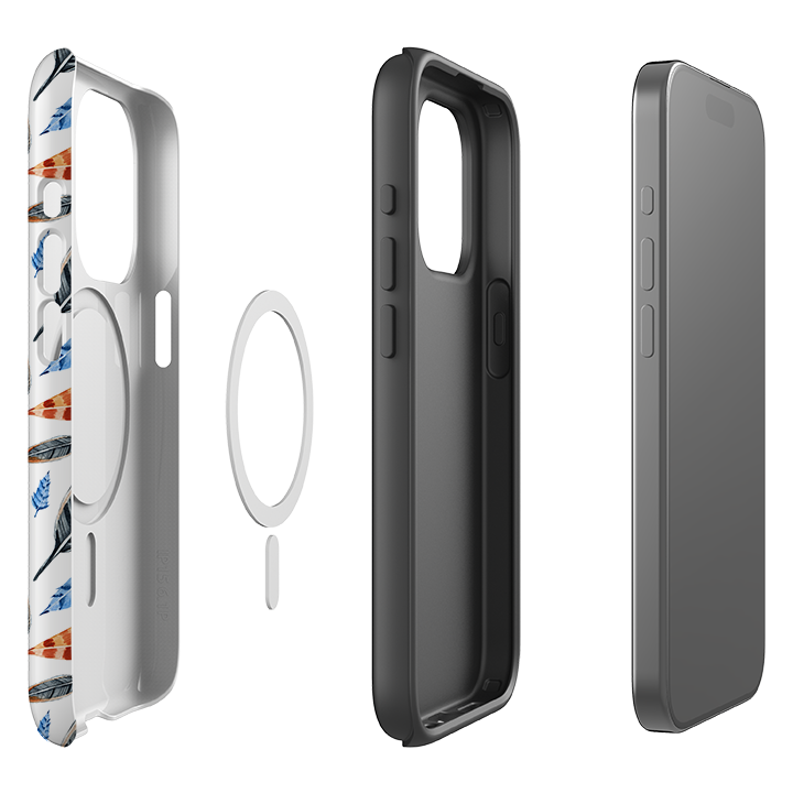 iPhone MagSafe Tough Case - Multi Feathers