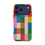 iPhone Tough Case - Multicolour Patchwork plaid
