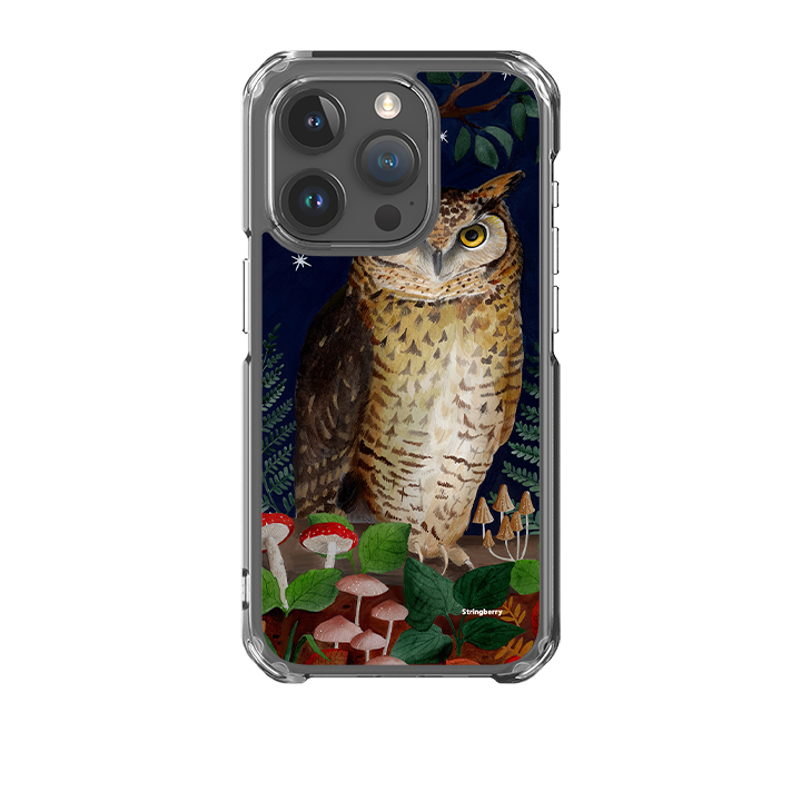 iPhone 15 Clear Case - Mushroom Owl By Bex Parkin