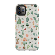 iPhone Tough Case - Mushroom World Cream By Katherine Quinn
