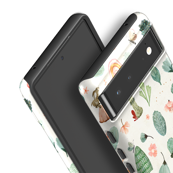 Google Tough Case -  Mushroom World Cream By Katherine Quinn