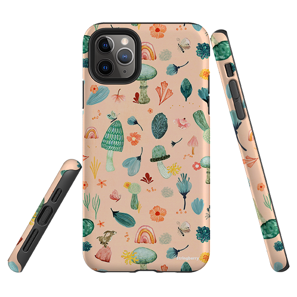 iPhone Tough Case - Mushroom World Pink By Katherine Quinn
