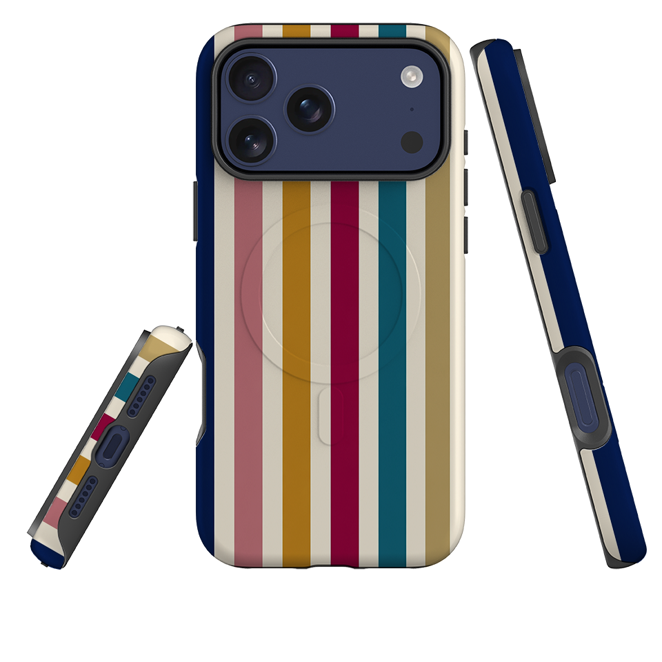 iPhone MagSafe Tough Case - Mustard Gold Stripe