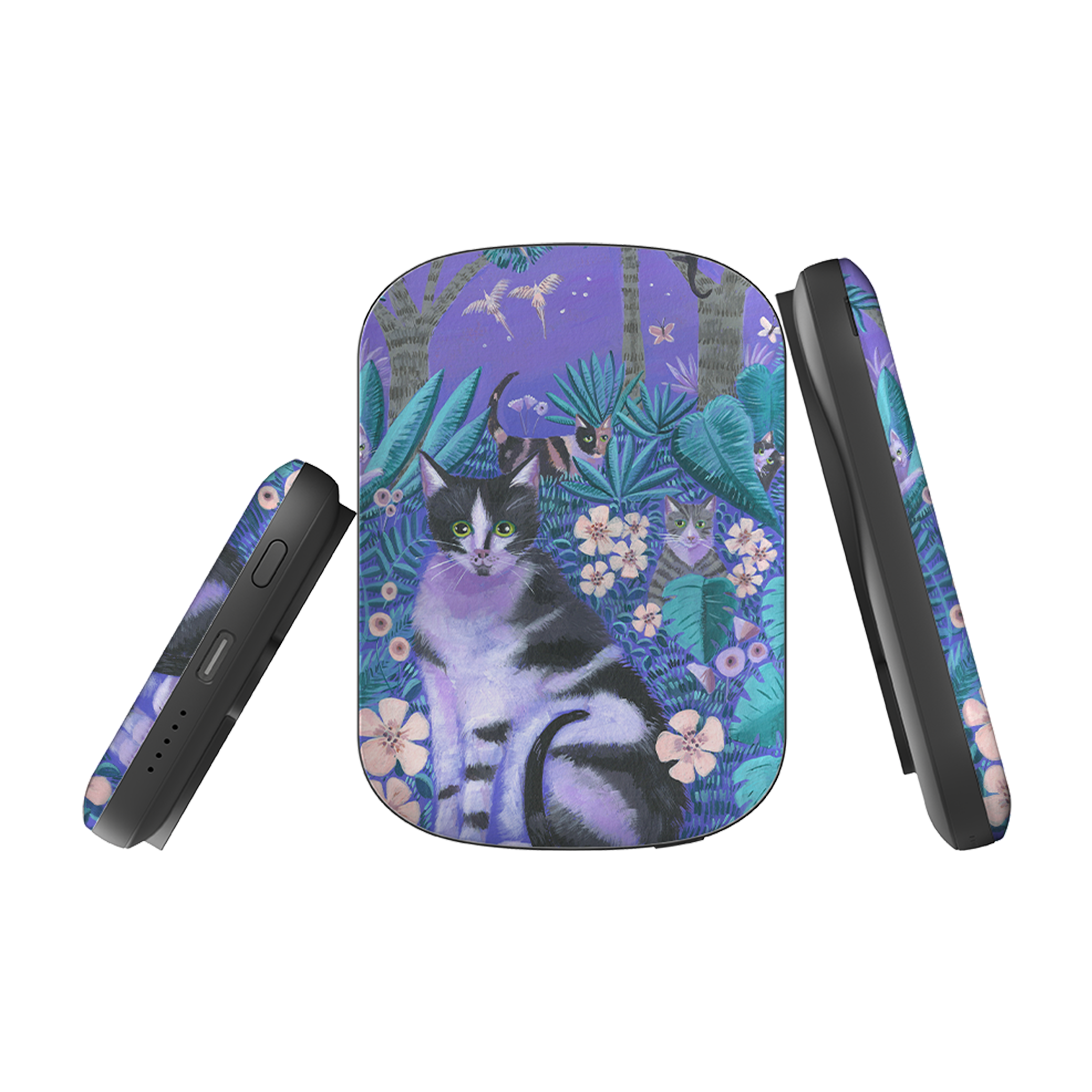 MagSafe Power Bank - Night Cats 2 By Mary Stubberfield