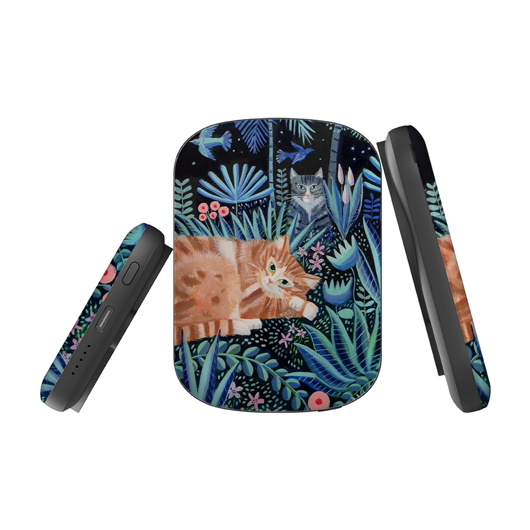 MagSafe Power Bank - Night Cats By Mary Stubberfield