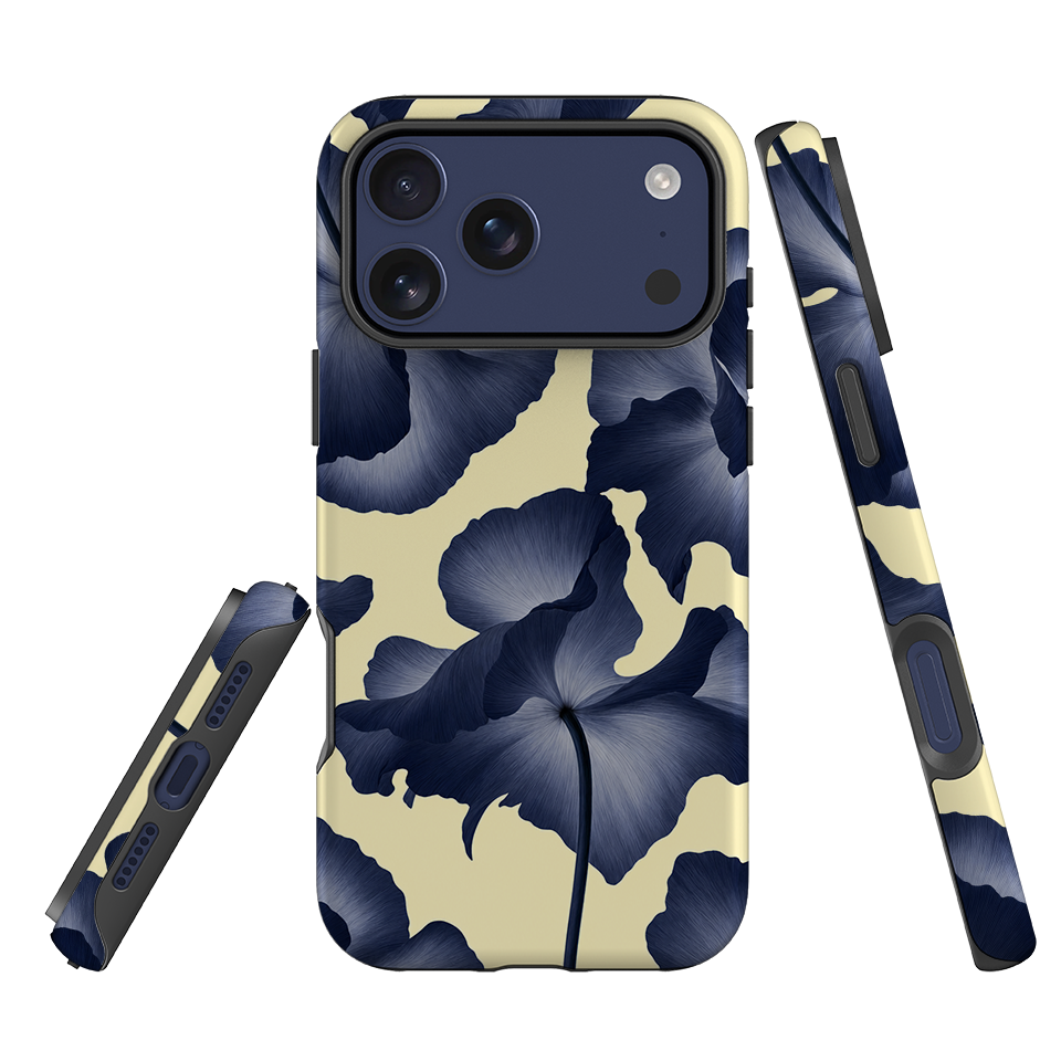 iPhone Tough Case - Navy Blue Poppy