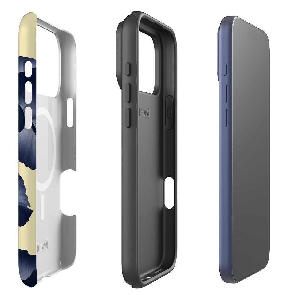 iPhone MagSafe Tough Case - Navy Blue Poppy