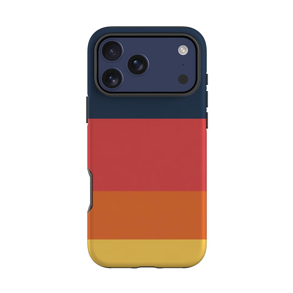 iPhone Tough Case - Navy Blue & Orange