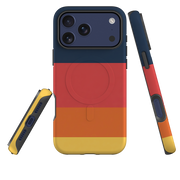 iPhone MagSafe Tough Case - Navy Blue & Orange