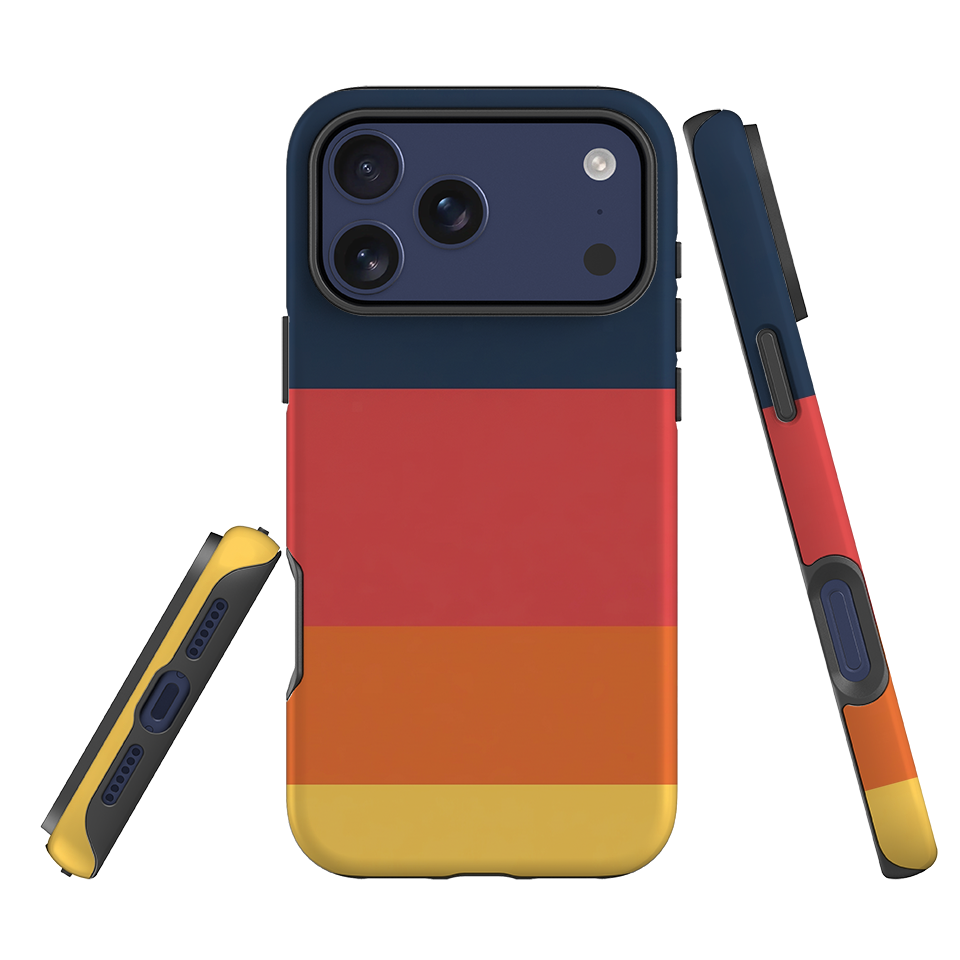 iPhone Tough Case - Navy Blue & Orange
