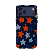 iPhone Tough Case - Navy Blue & Orange Star