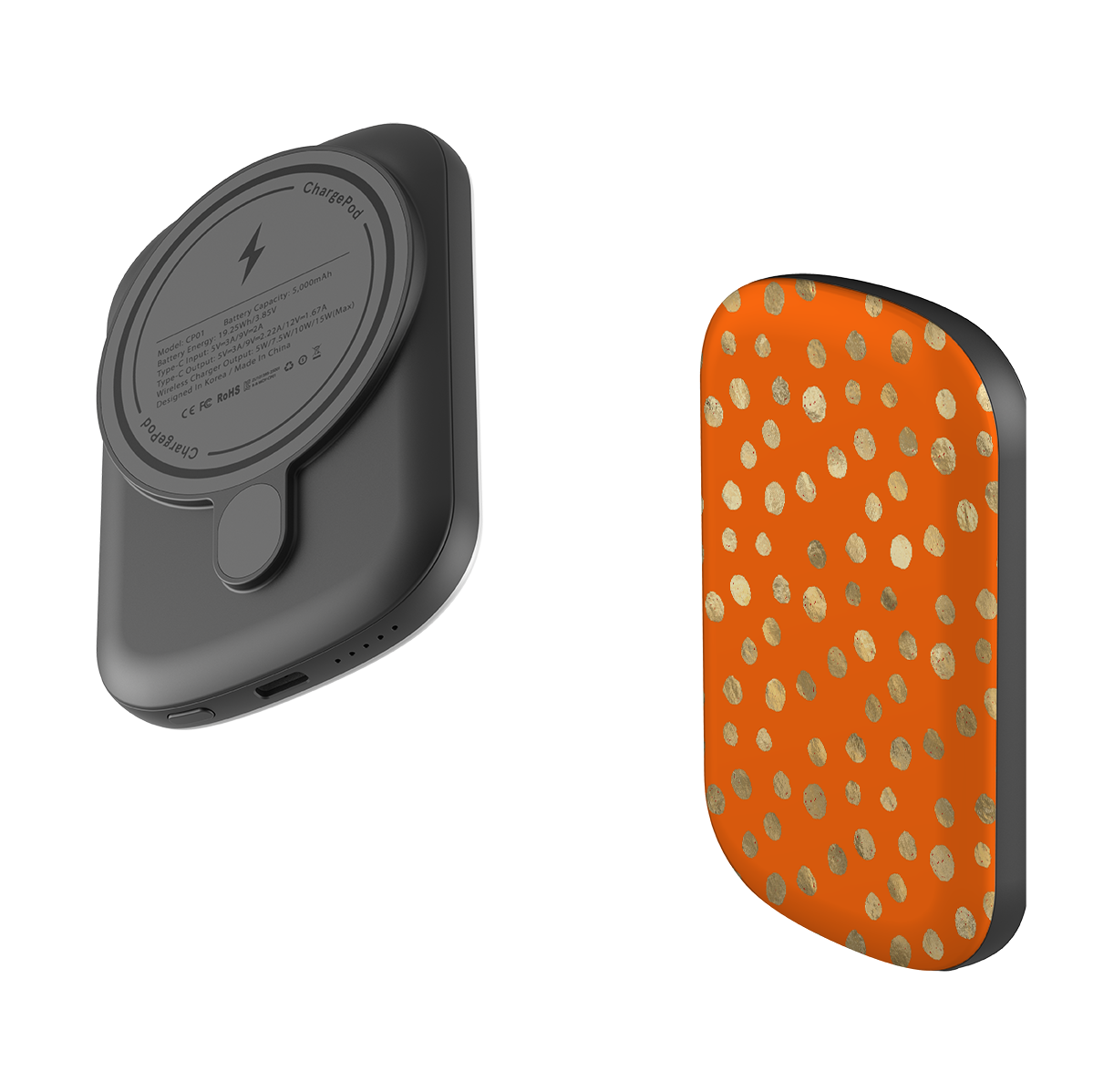 MagSafe Power Bank - Orange and Gold Dots