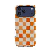 iPhone Tough Case - Orange Checkerboard
