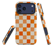 iPhone MagSafe Tough Case - Orange Checkerboard