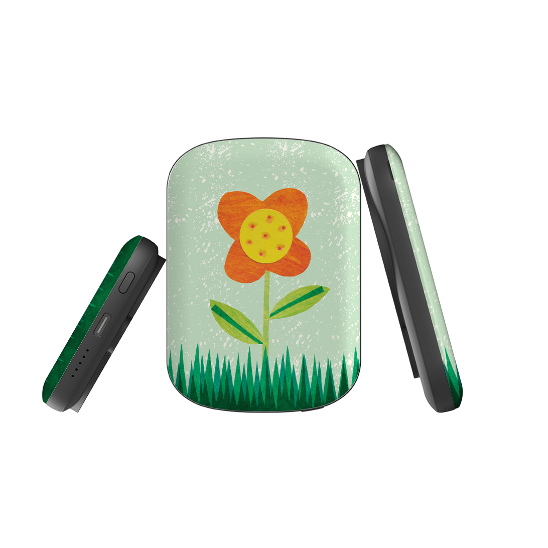 MagSafe Power Bank - Orange Flower By Tracey English