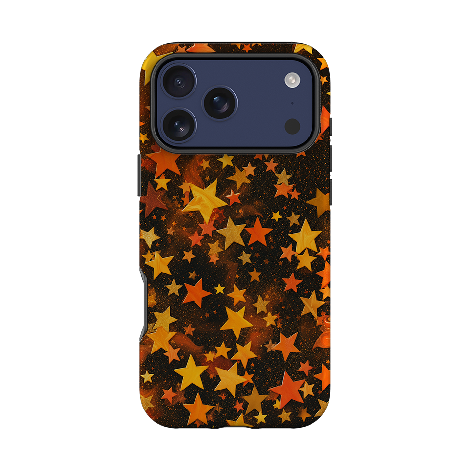 iPhone Tough Case - Orange Galaxy Star