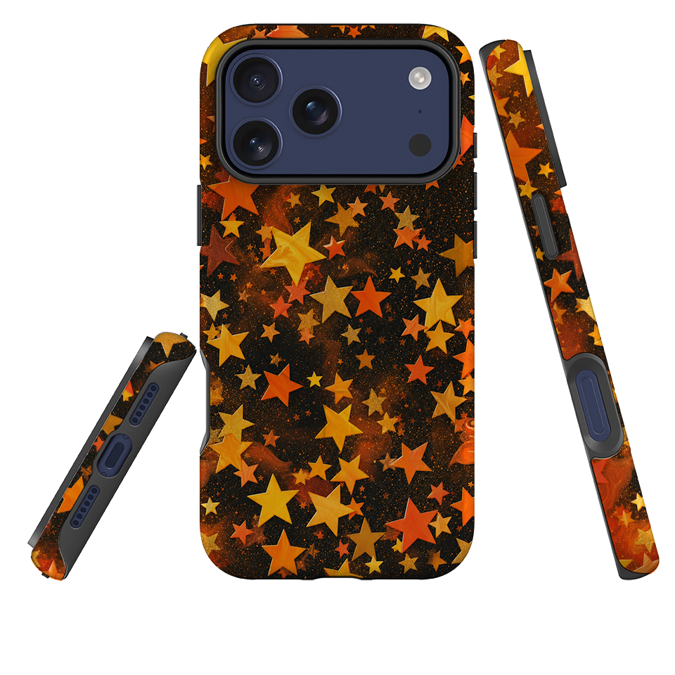 iPhone MagSafe Tough Case - Orange Galaxy Star