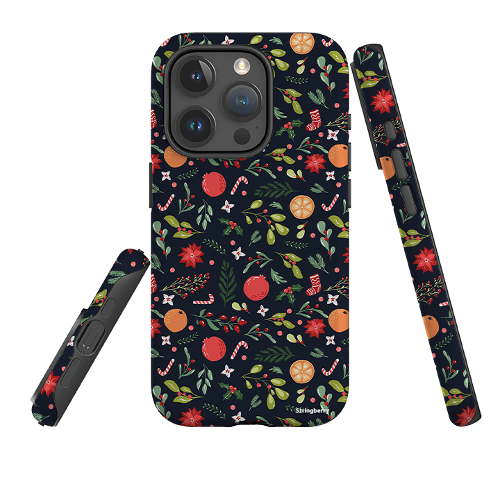 iPhone Tough Case - Oranges and Candy Canes II