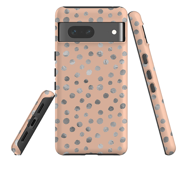 Google Tough Case - Pale and Silver Dots