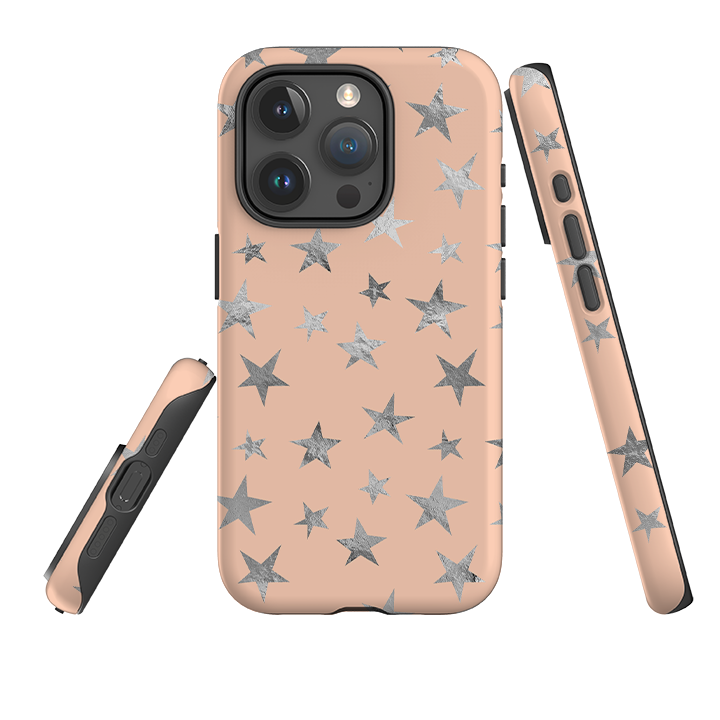 iPhone Tough Case - Pale and Silver Stars