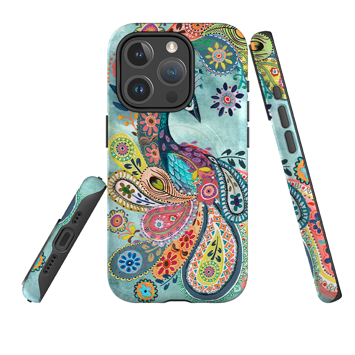iPhone MagSafe Tough Case -  Peacock Dreams By Caroline Bonne Muller