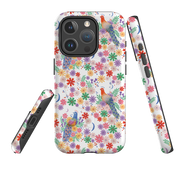 iPhone MagSafe Tough Case - Peacock Pattern White By Lee Foster Wilson