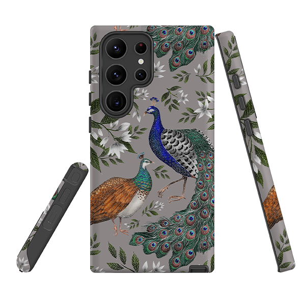 Samsung Tough Case - Peahen and Peacock By Catherine Rowe