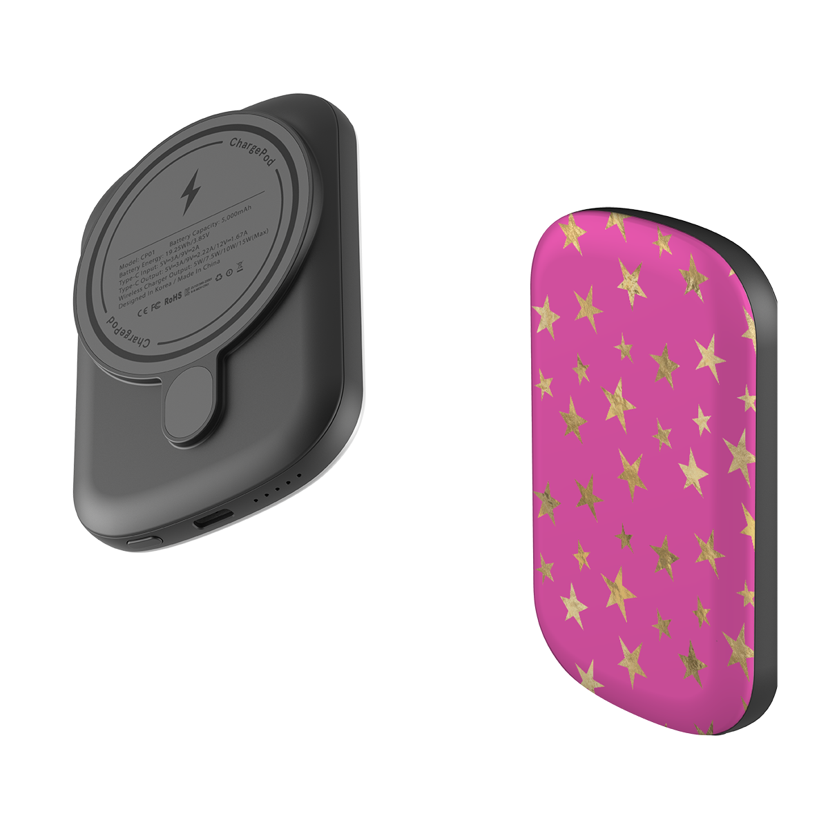 MagSafe Power Bank - Pink and Gold Stars