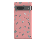 Google Tough Case - Pink and Silver Stars