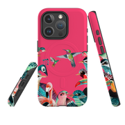 iPhone MagSafe Tough Case -  Pink Birds By Caroline Bonne Muller