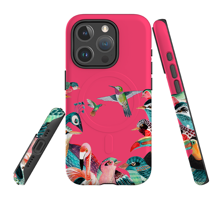 iPhone MagSafe Tough Case -  Pink Birds By Caroline Bonne Muller