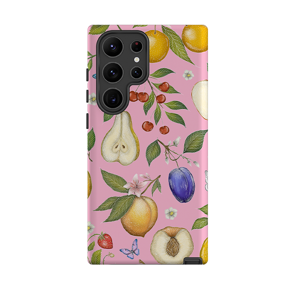 Samsung Tough Case - Pink Fruits By Catherine Rowe