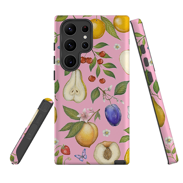 Samsung Tough Case - Pink Fruits By Catherine Rowe