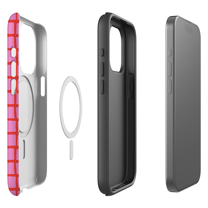 iPhone MagSafe Tough Case -  Pink Tiles