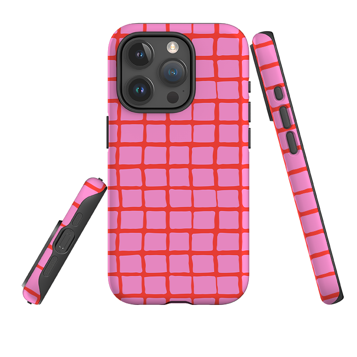 iPhone Tough Case - Pink Tiles