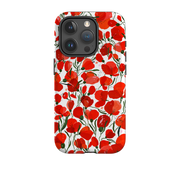 iPhone Tough Case - Poppies Pattern By Madalina Andronic