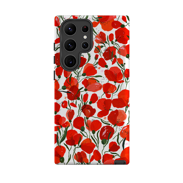 Samsung Tough Case - Poppies Pattern By Madalina Andronic
