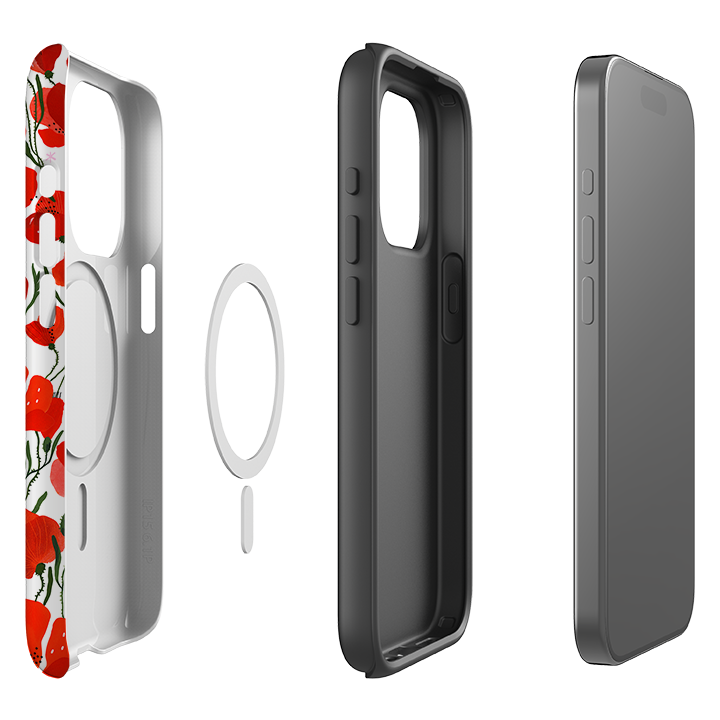 iPhone MagSafe Tough Case -  Poppies Pattern By Madalina Andronic