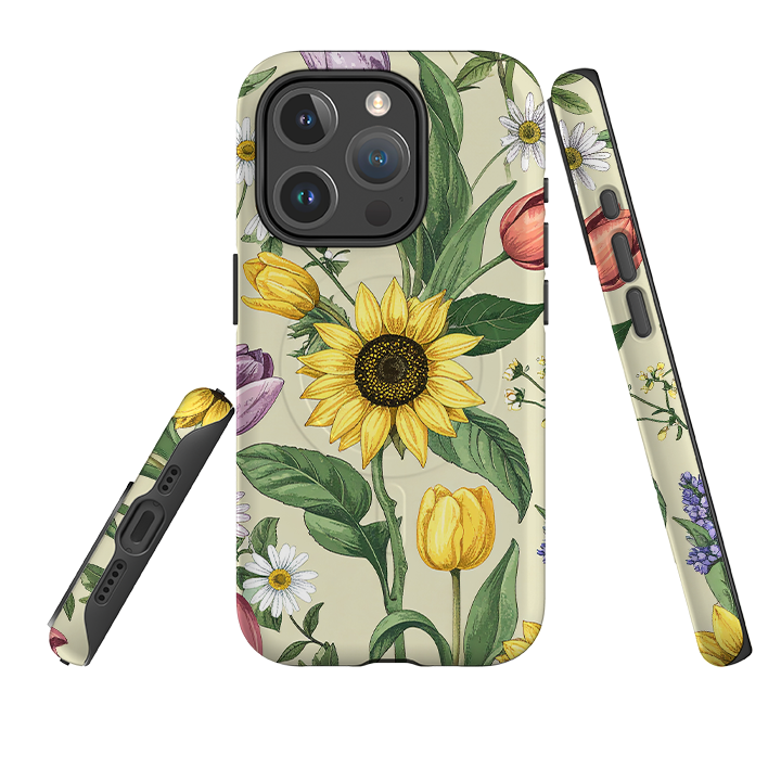 iPhone MagSafe Tough Case - Pale Sunflowers