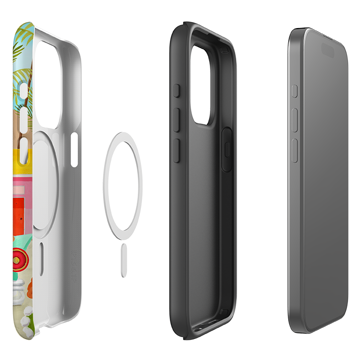 iPhone MagSafe Tough Case - Palm Motel Tiger By Bex Parkin