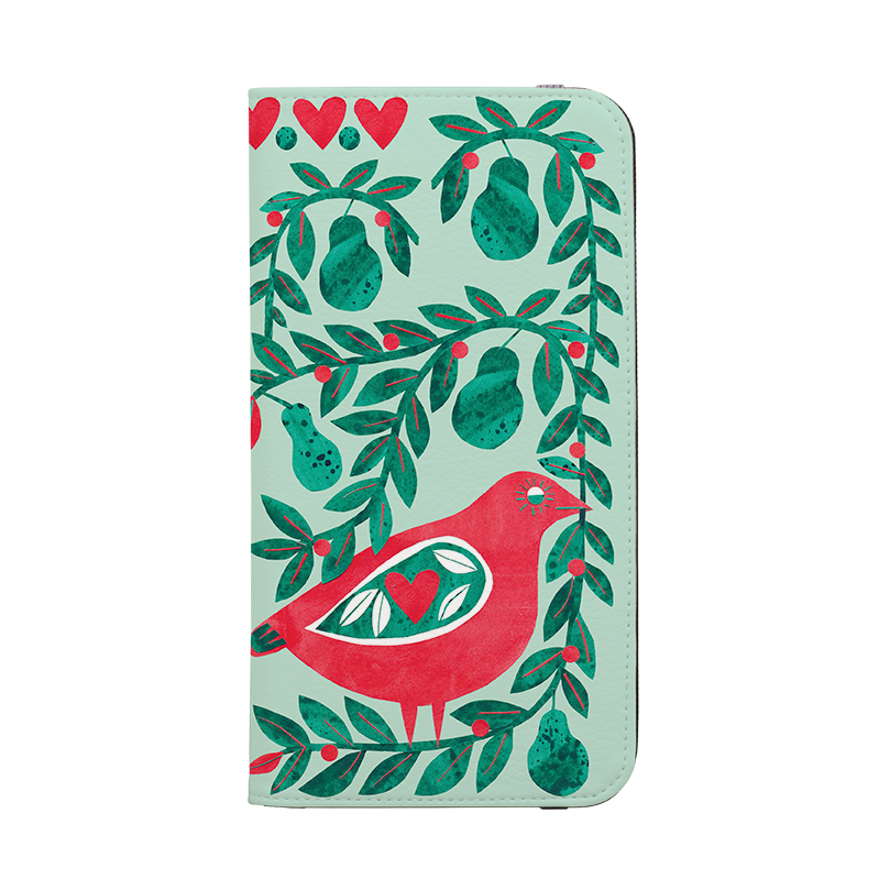 Partridge With Pears Wallet Case By Tracey English