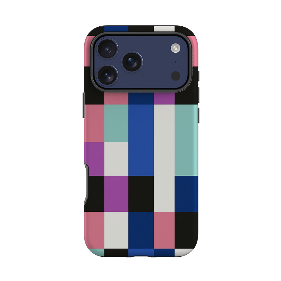 iPhone Tough Case - Pastel Cyberpunk Checkerboard