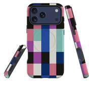 iPhone MagSafe Tough Case - Pastel Cyberpunk Checkerboard