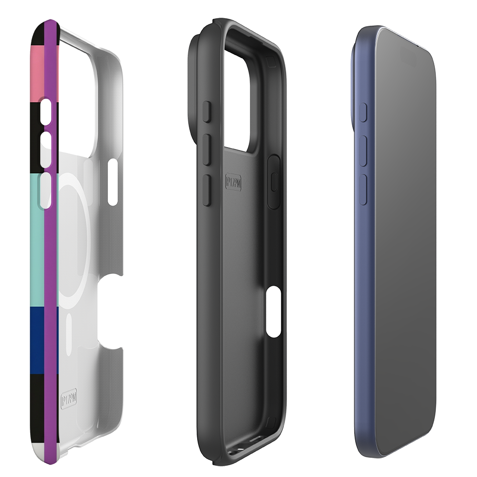iPhone MagSafe Tough Case - Pastel Cyberpunk Checkerboard