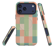 iPhone MagSafe Tough Case - Pastel Gingham