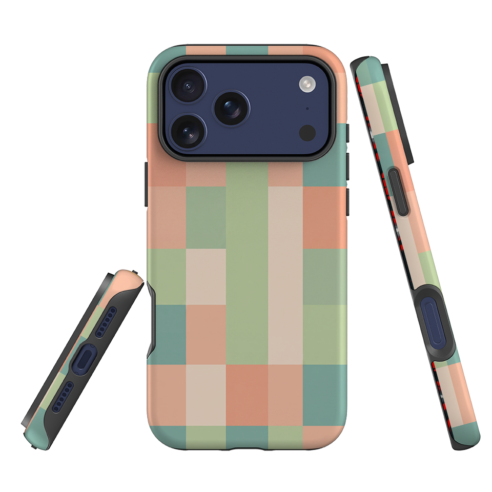 iPhone Tough Case - Pastel Gingham