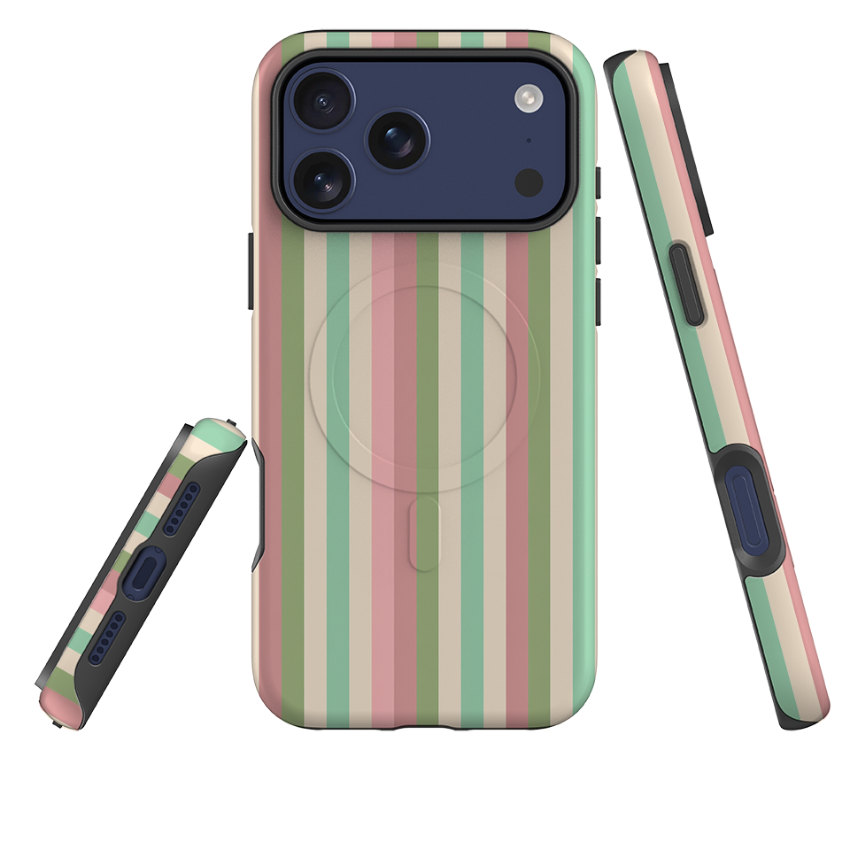 iPhone MagSafe Tough Case - Pastel Stripe
